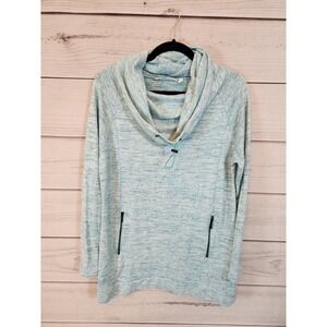 Soft Surroundings Women's Blue Cowl Neck Long Sleeve‎ Pullover Sweater Size M